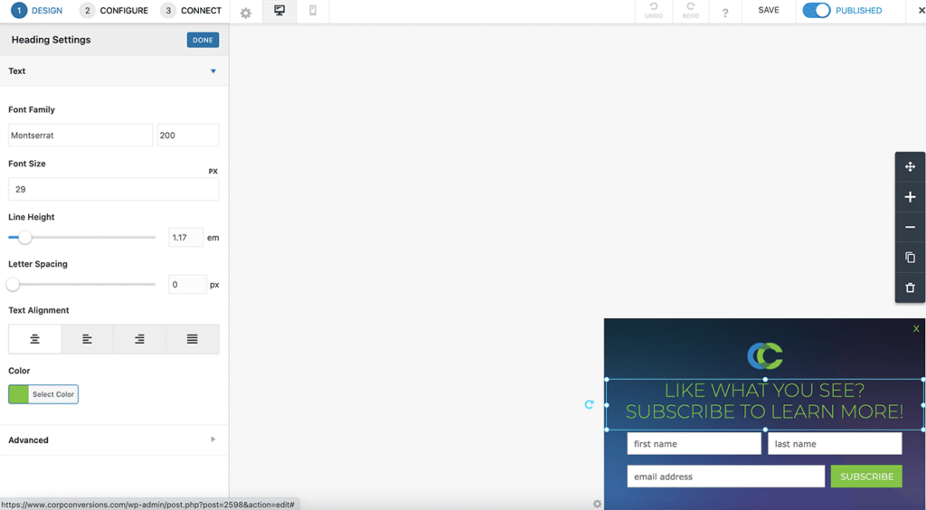 Convert Pro customization options