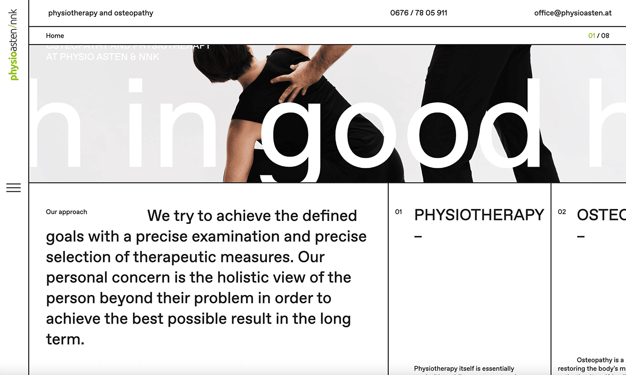 screen grab of visible borders in web design